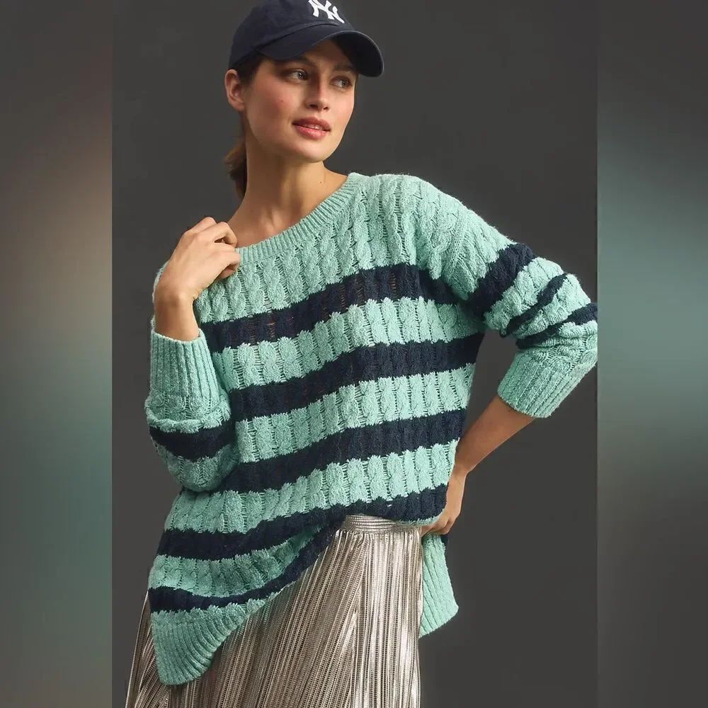 Anthropologie Pilcro Longline Stitch Sweater NWT